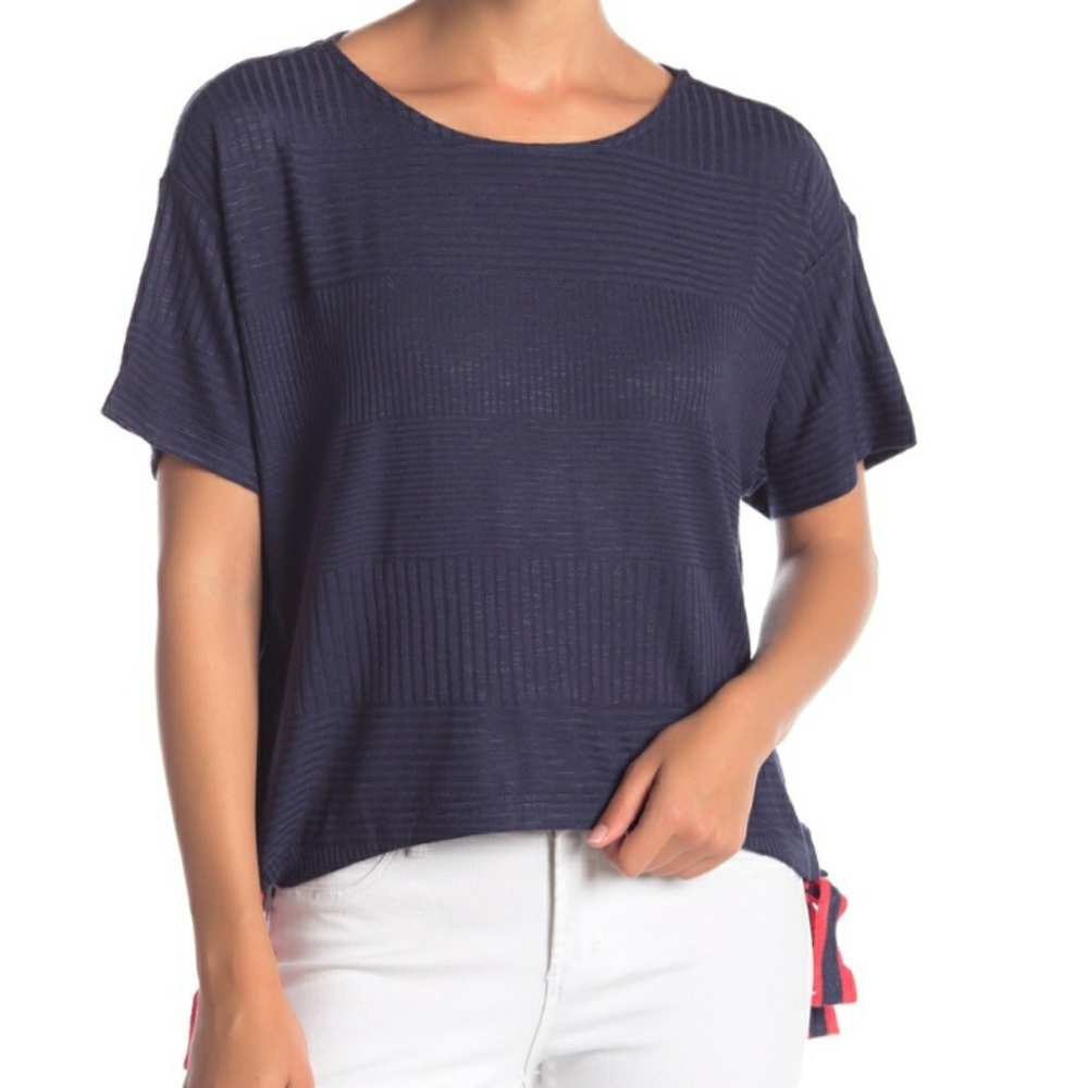 ELLA MOSS SHORT SLEEVE TIE HEM TOP NWT